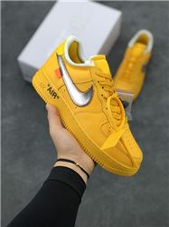 Men And Women Off White x Nike Air Force 1 Low Basketball Shoes AAAAA 200